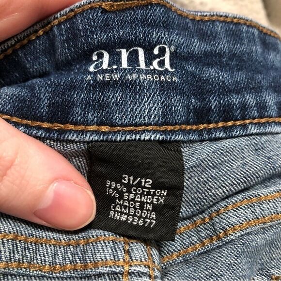 A New Approach Womens Blue Denim Short mini jean shorts size 12 - Picture 3 of 6